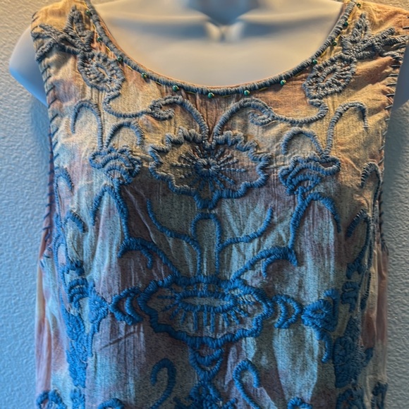 Free People boho slip dress with ruffles. - Picture 11 of 16